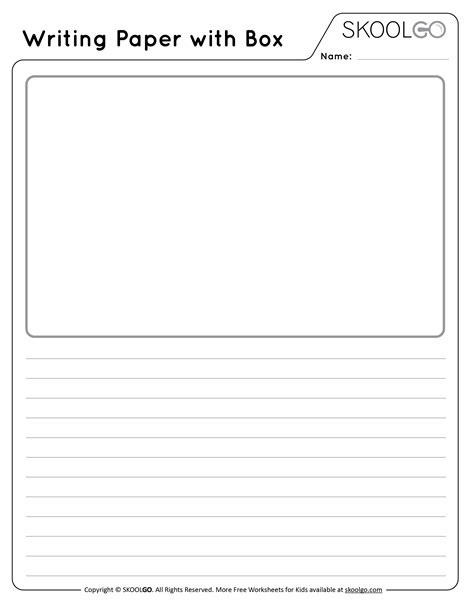 Printable Free Writing Paper With Picture Box Pdf